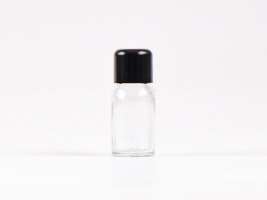 Klarglasflasche 10ml, mit Schraubverschluss schwarz